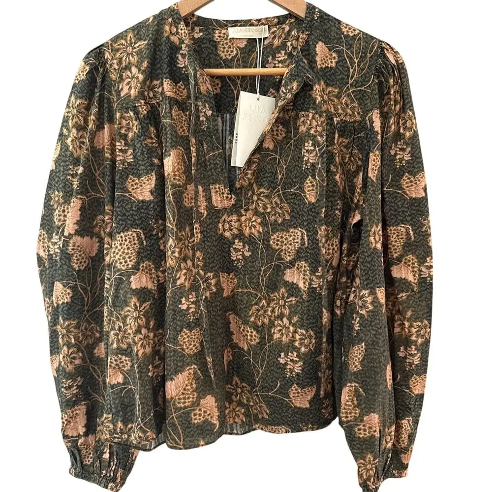 Ulla Johnson Tillie Blouse in Balsam Cotton Blend Voile Size 6